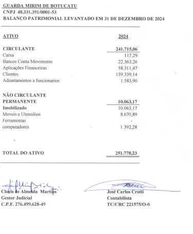 Balanço Patrimonial 2024